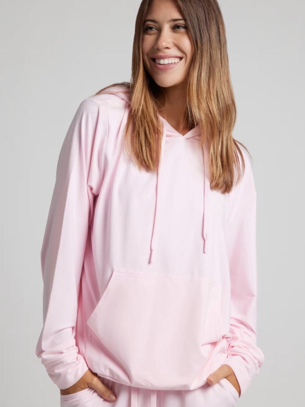 COMFRT ALL DAY JERSEY HOODIE CHERRY BLOSSOM PINK - L